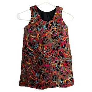 CWD Kids Textured Yarn Pattern Shift Dress Girls Size 5/6 Made in USA